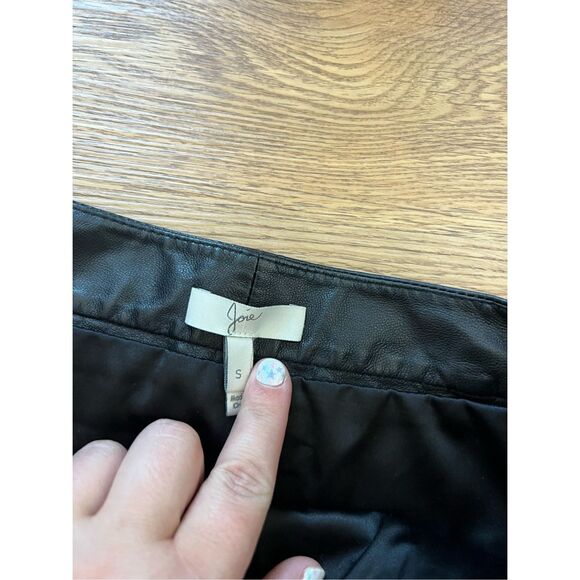 Joie black lamb skin soft leather mini skirt maisel small euc - Picture 5 of 5